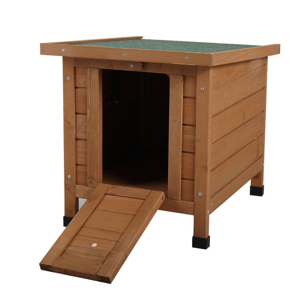 Modern furniture-style Rabbit Cat Dog Hutch, Indoor/Outdoor Retreat House with Openable Roof for Small Pets