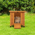Modern furniture-style Rabbit Cat Dog Hutch, Indoor/Outdoor Retreat House with Openable Roof for Small Pets