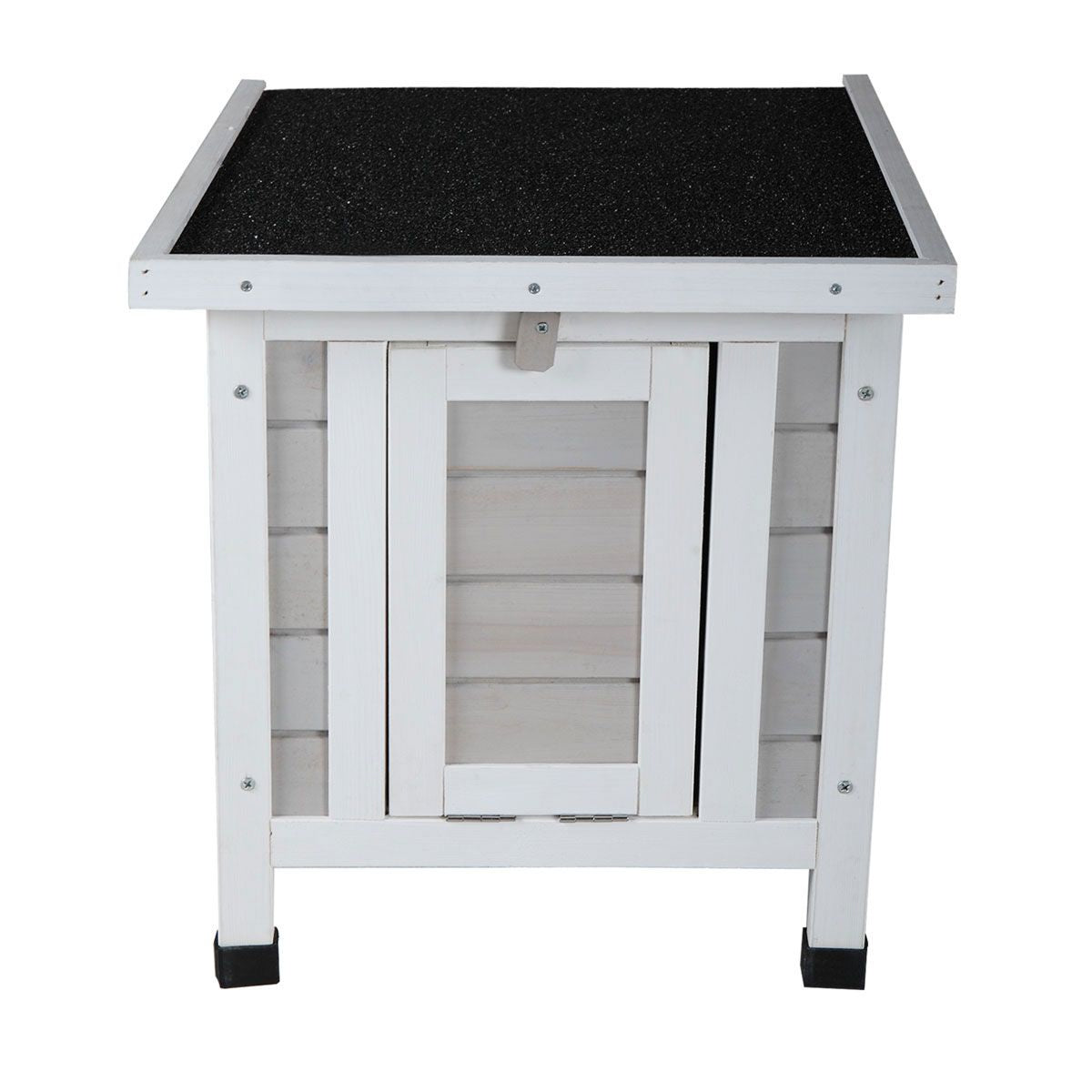Modern furniture-style Small Pet House with Openable Roof - Gray