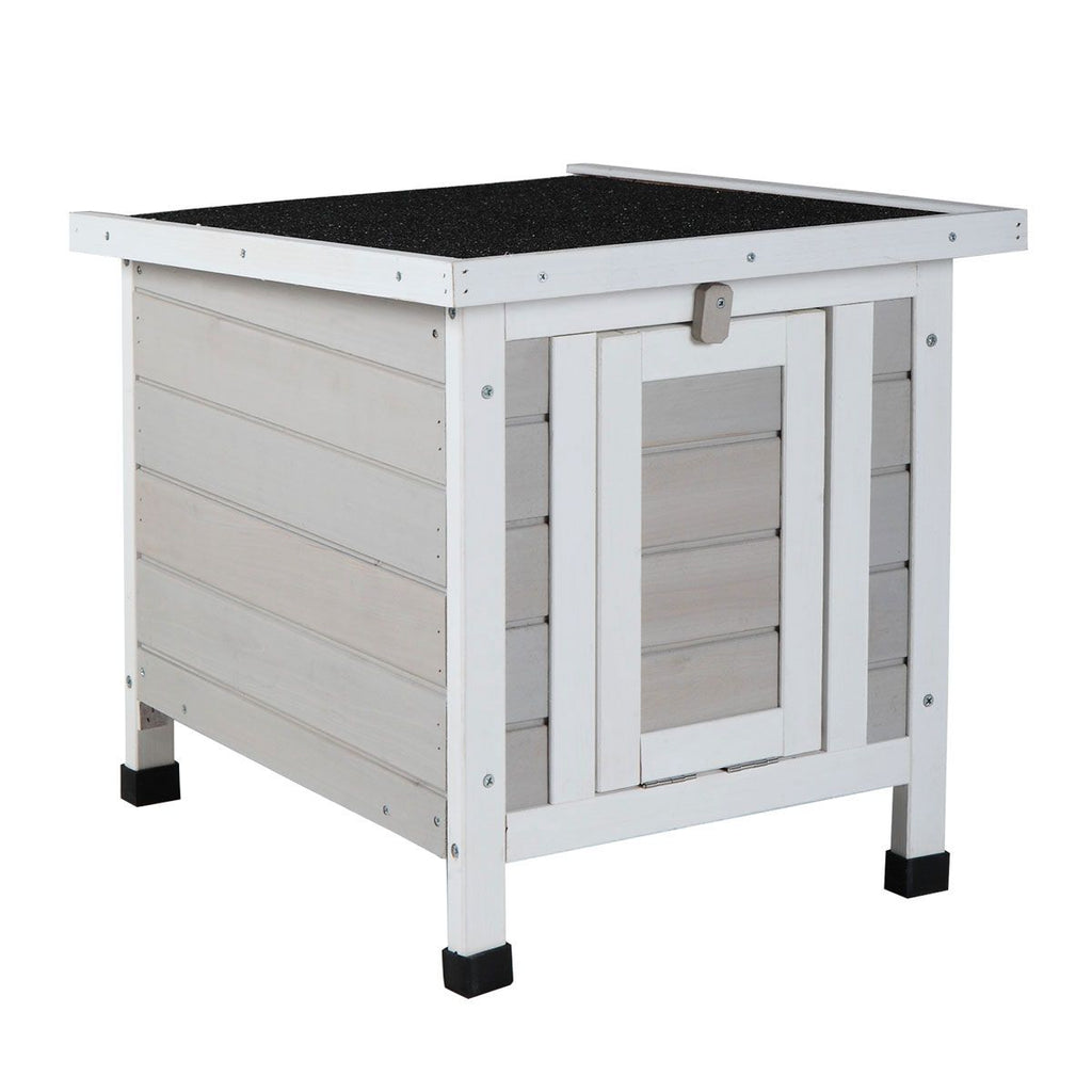 Modern furniture-style Small Pet House with Openable Roof - Gray