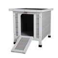 Modern furniture-style Small Pet House with Openable Roof - Gray