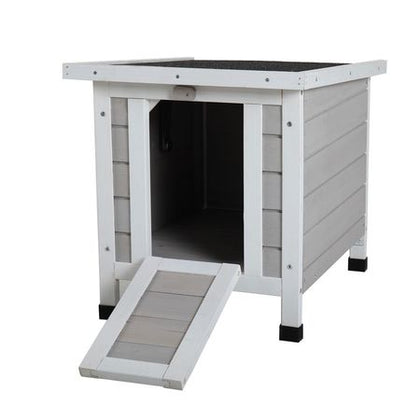 Modern furniture-style Small Pet House with Openable Roof - Gray