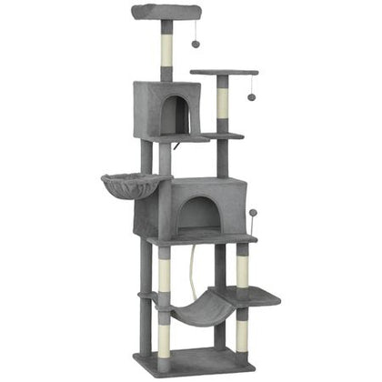 Give Your Cats a Vertical Paradise: 80-Inch Multi-Level Cat Tower with Condos, Hammocks & Scratching Posts