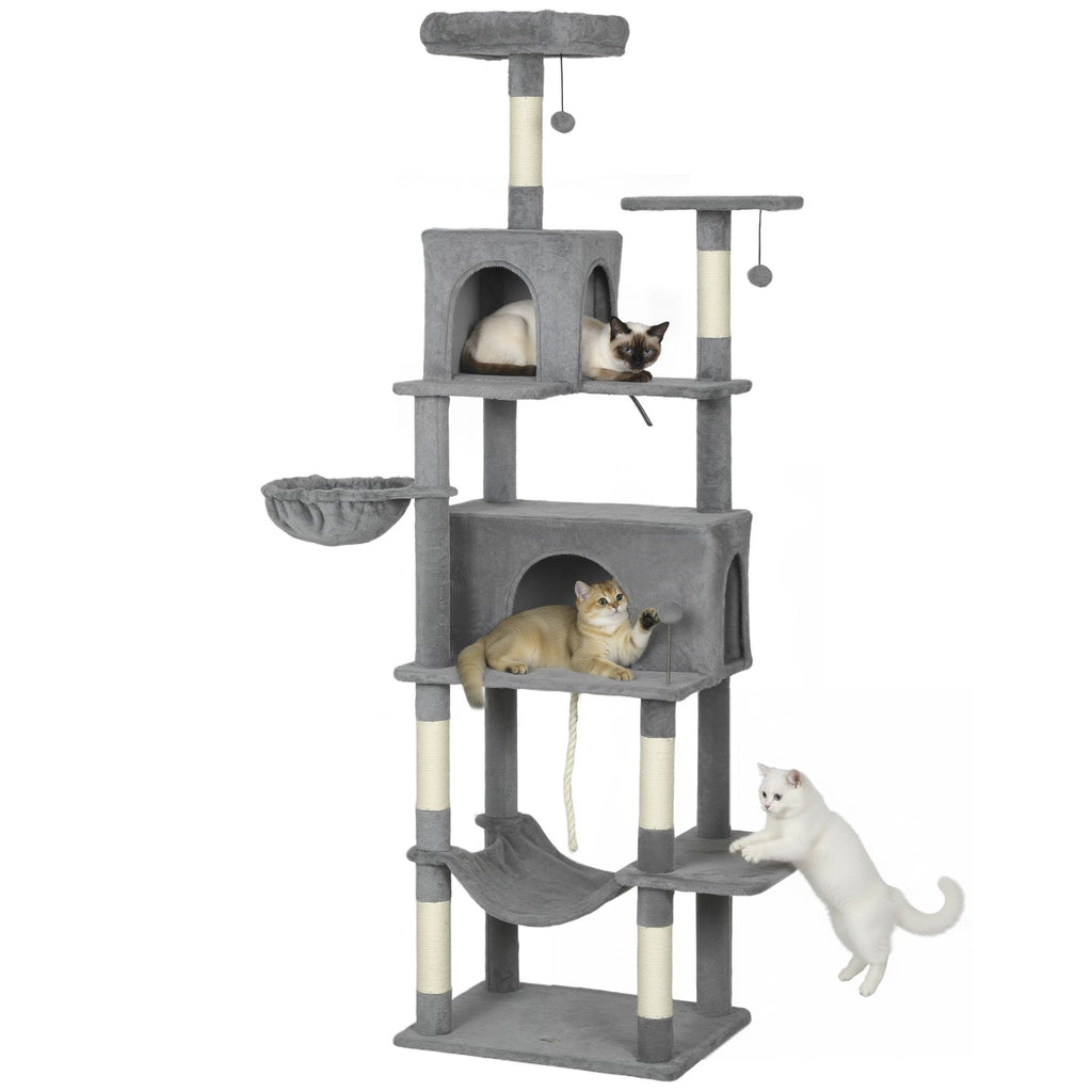 Give Your Cats a Vertical Paradise: 80-Inch Multi-Level Cat Tower with Condos, Hammocks & Scratching Posts