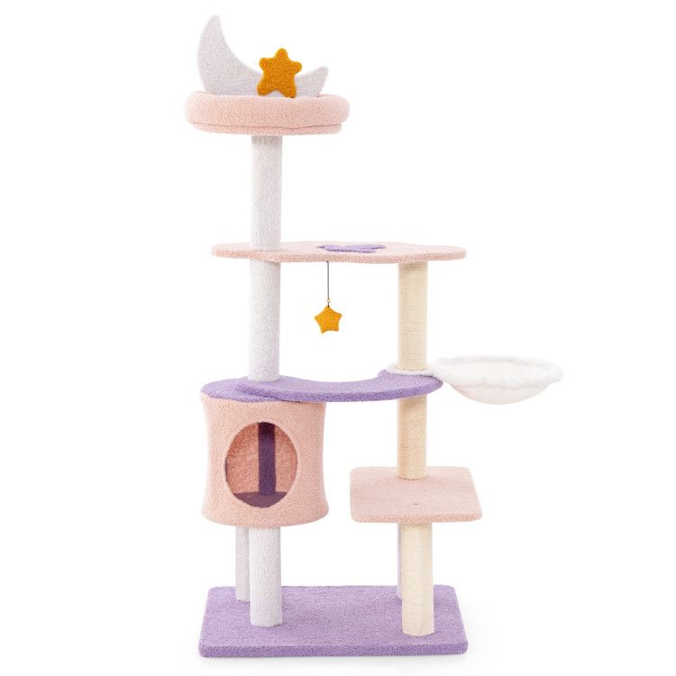 Multi-Level Cat Tower with Sisal Scratching Posts and Cozy Condo