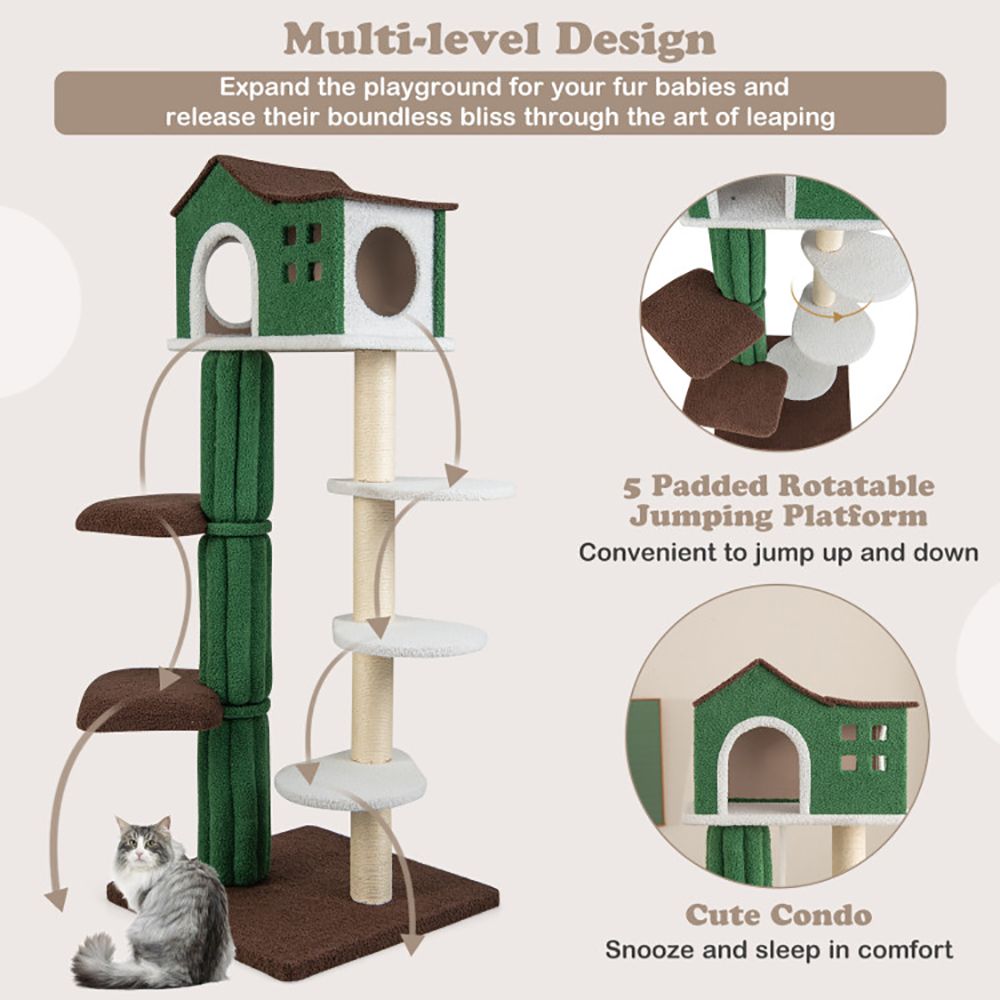 Multi-level Cat Tree with Condo and Anti-tipping Device