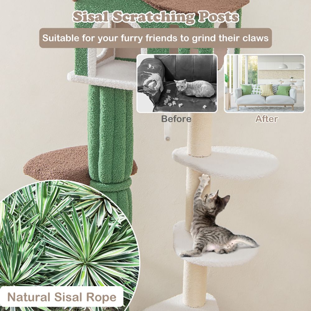Multi-level Cat Tree with Condo and Anti-tipping Device