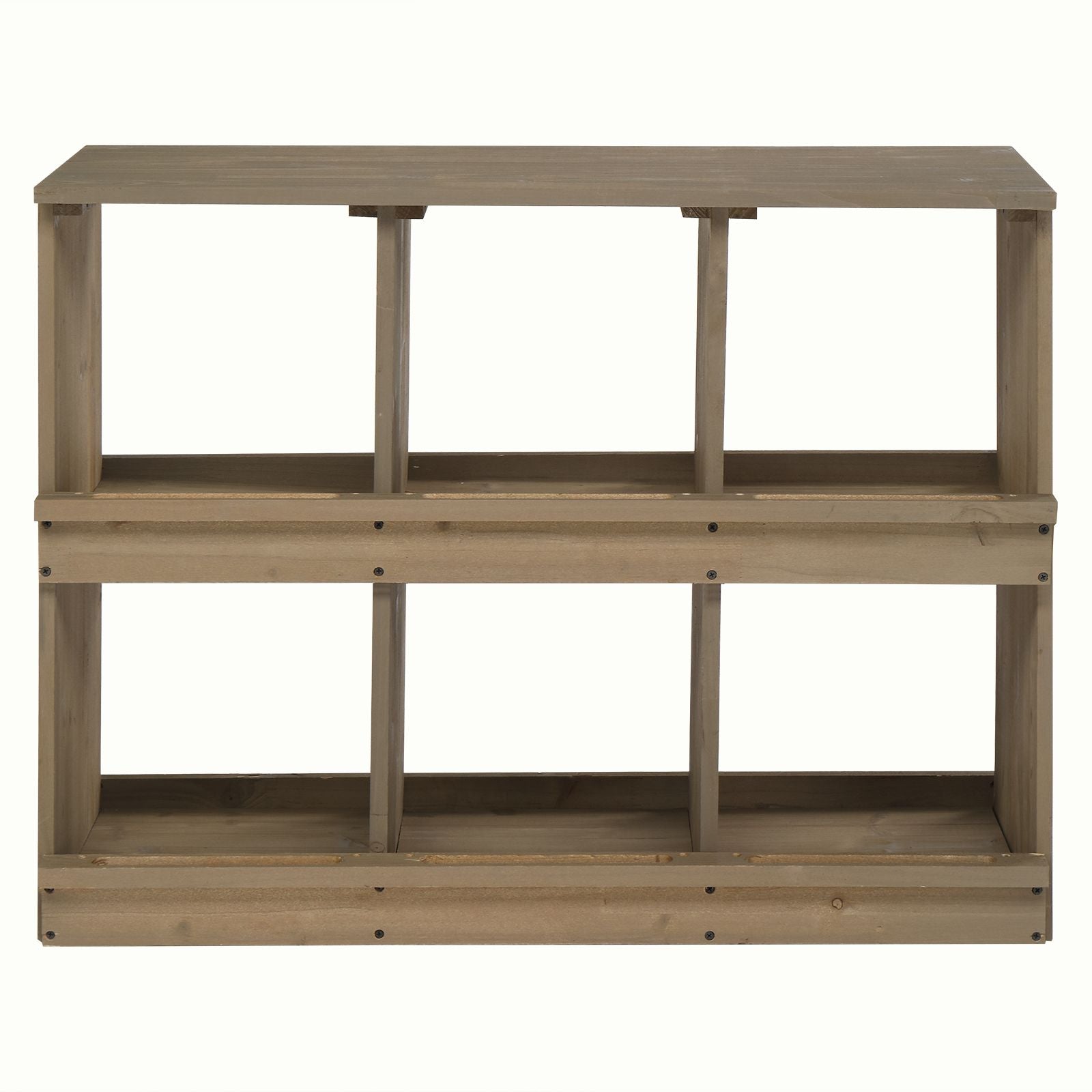 Nesting Boxes for Chickens, Wooden Chicken Nesting Box, Laying Eggs Nest Box for Chickens Hens Ducks, Gray, 6 Compartments
