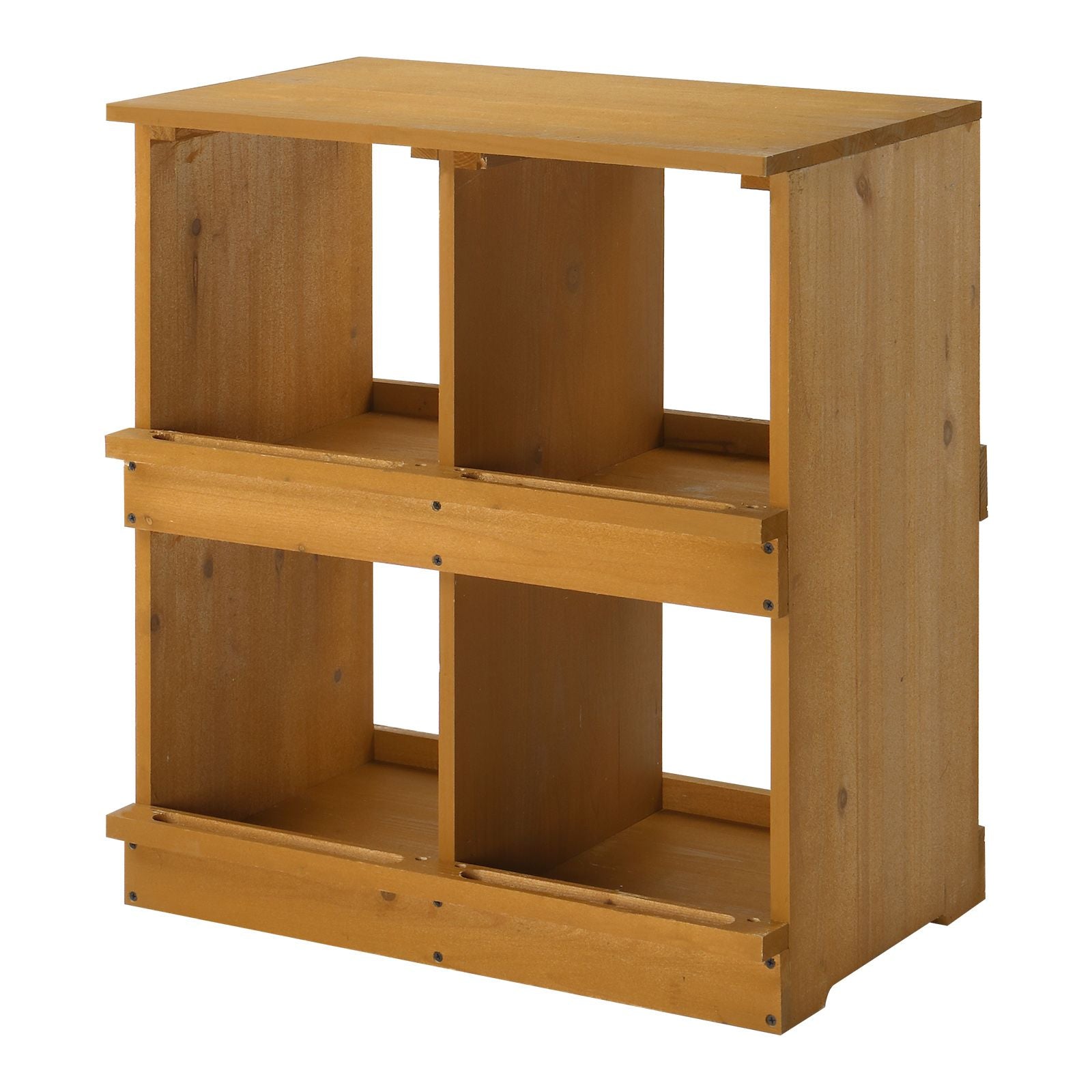 Nesting Boxes for Chickens, Wooden Chicken Nesting Box, Laying Eggs Nest Box for Chickens Hens Ducks, Yellow, 4 Compartments