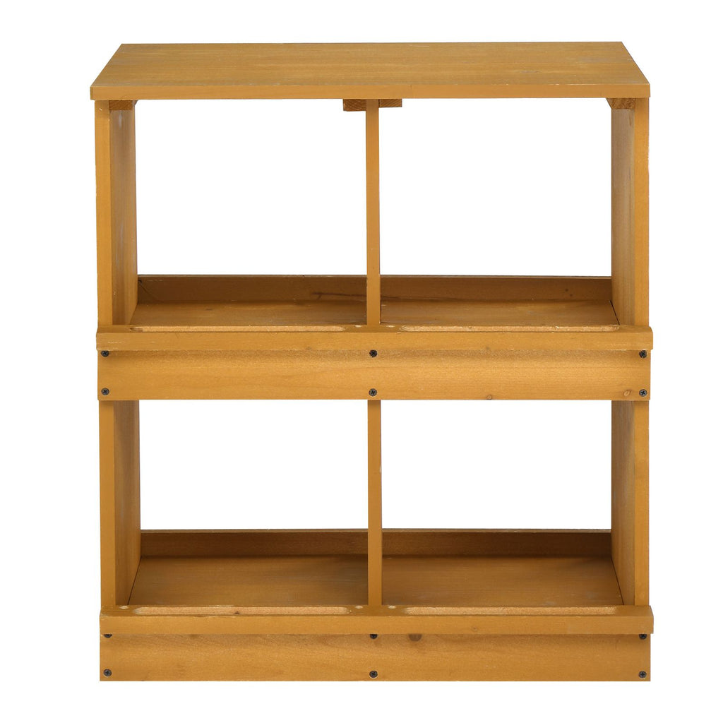 Nesting Boxes for Chickens, Wooden Chicken Nesting Box, Laying Eggs Nest Box for Chickens Hens Ducks, Yellow, 4 Compartments