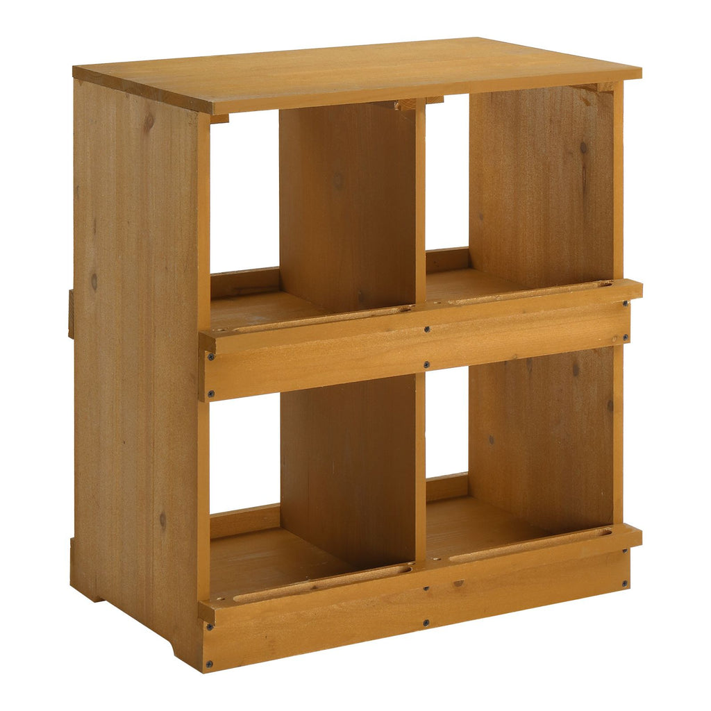 Nesting Boxes for Chickens, Wooden Chicken Nesting Box, Laying Eggs Nest Box for Chickens Hens Ducks, Yellow, 4 Compartments