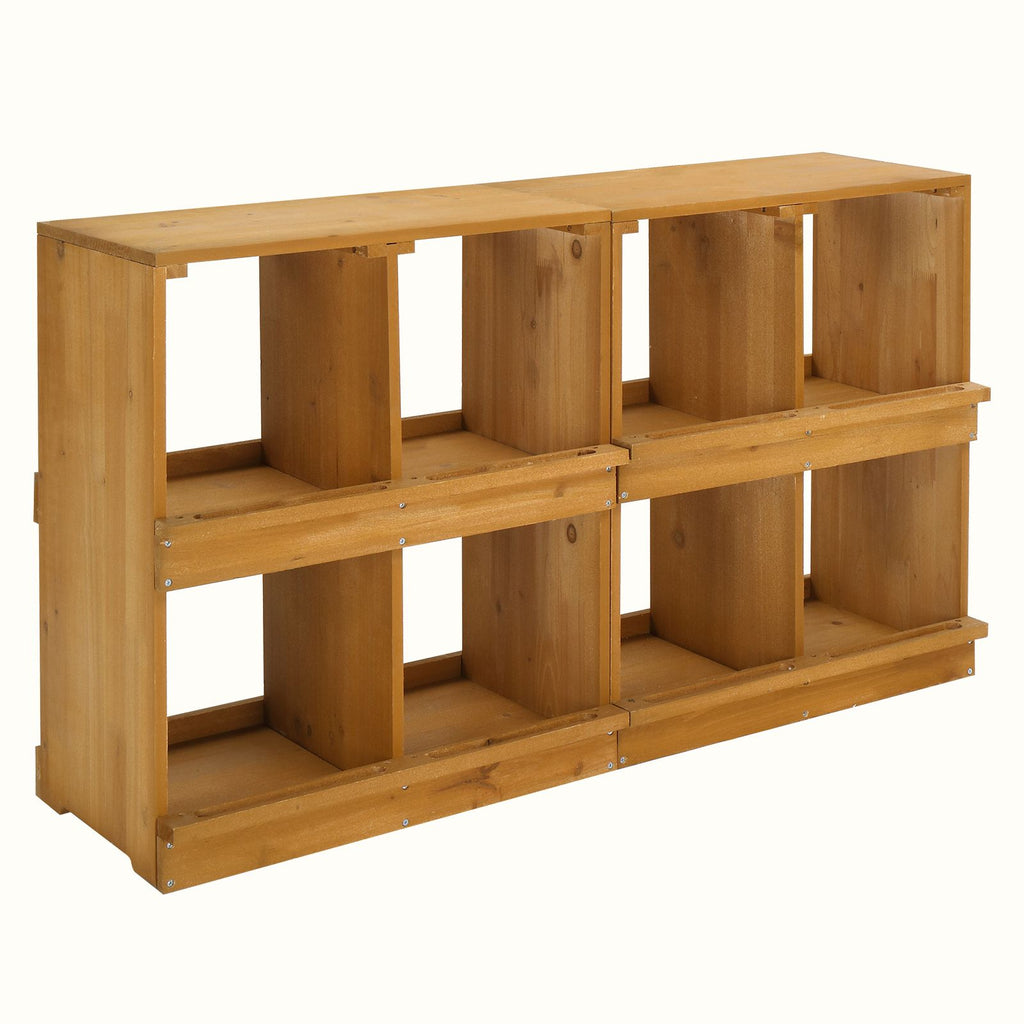 Nesting Boxes for Chickens, Wooden Chicken Nesting Box, Laying Eggs Nest Box for Chickens Hens Ducks, Yellow, 8 Compartments