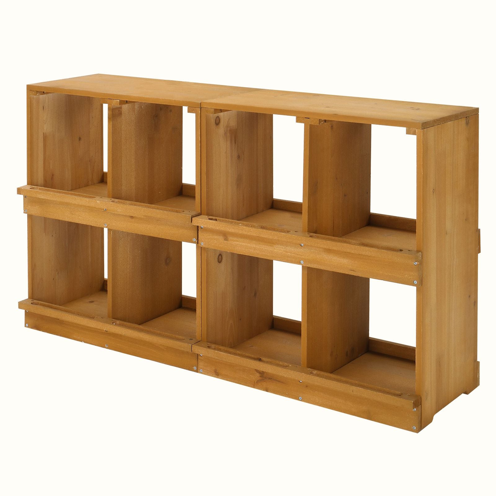 Nesting Boxes for Chickens, Wooden Chicken Nesting Box, Laying Eggs Nest Box for Chickens Hens Ducks, Yellow, 8 Compartments