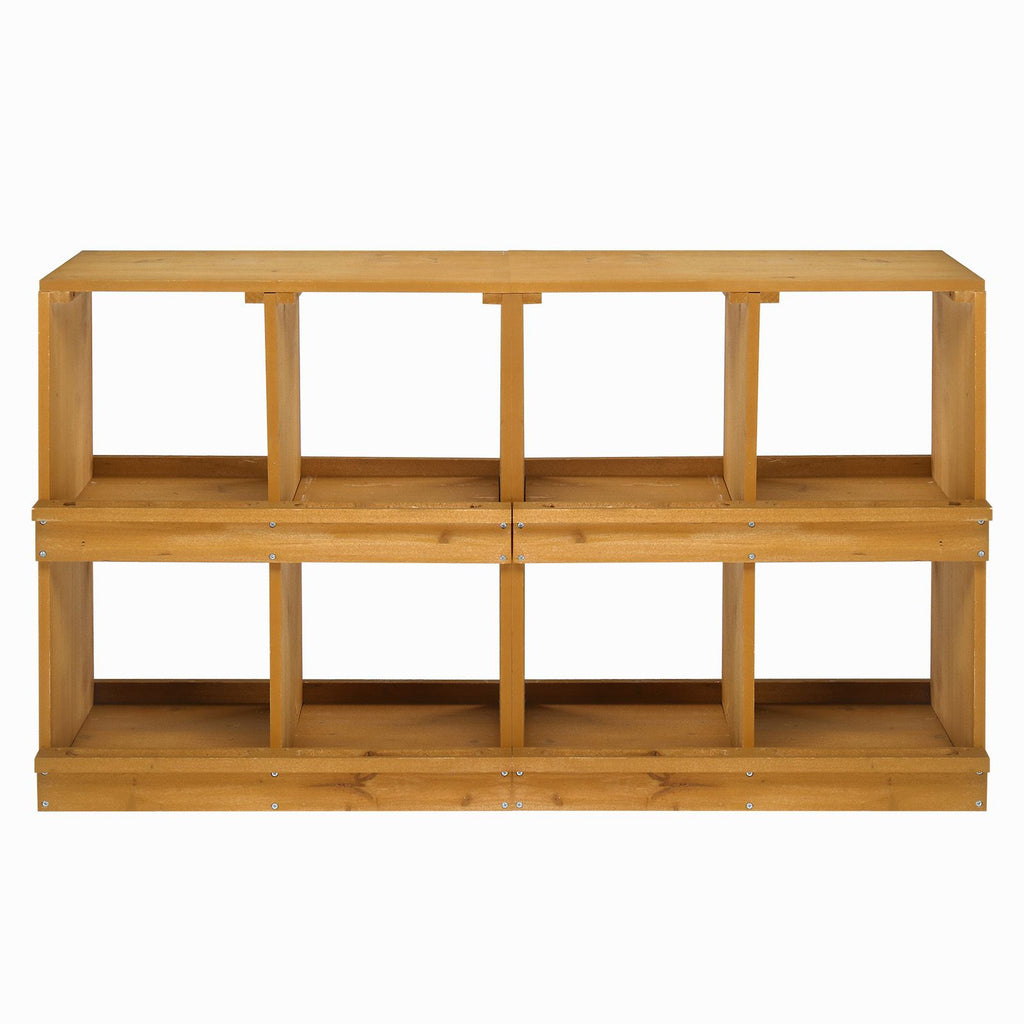 Nesting Boxes for Chickens, Wooden Chicken Nesting Box, Laying Eggs Nest Box for Chickens Hens Ducks, Yellow, 8 Compartments