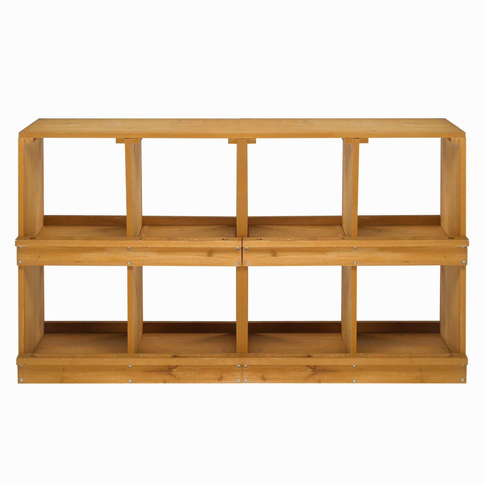 Nesting Boxes for Chickens, Wooden Chicken Nesting Box, Laying Eggs Nest Box for Chickens Hens Ducks, Yellow, 8 Compartments