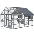 Spacious Outdoor Cat Patio for 3-6 Cats with Condos and Platforms