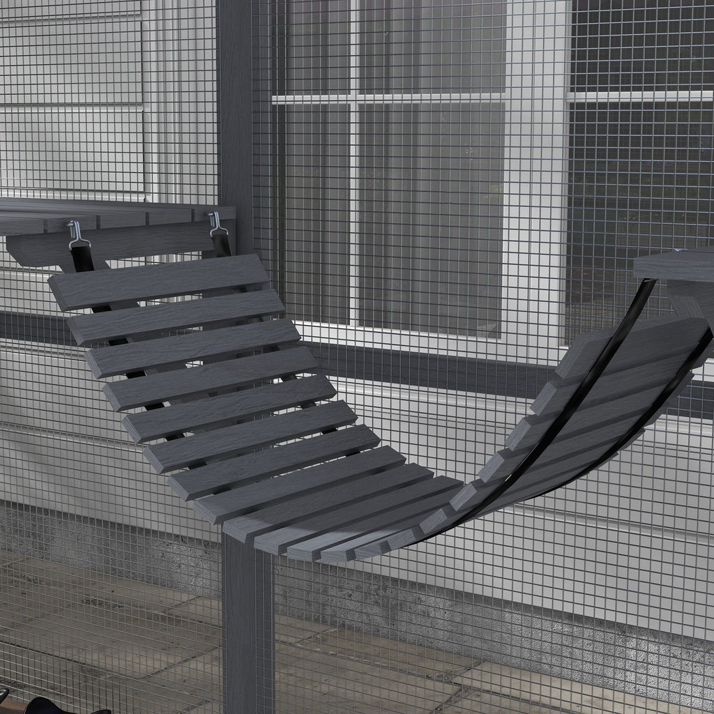 Spacious Outdoor Cat Patio for 3-6 Cats with Condos and Platforms