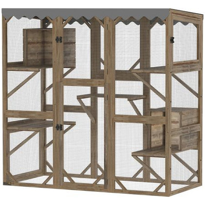 Give Your Cats the Ultimate Outdoor Adventure with This Multi-Level Catio