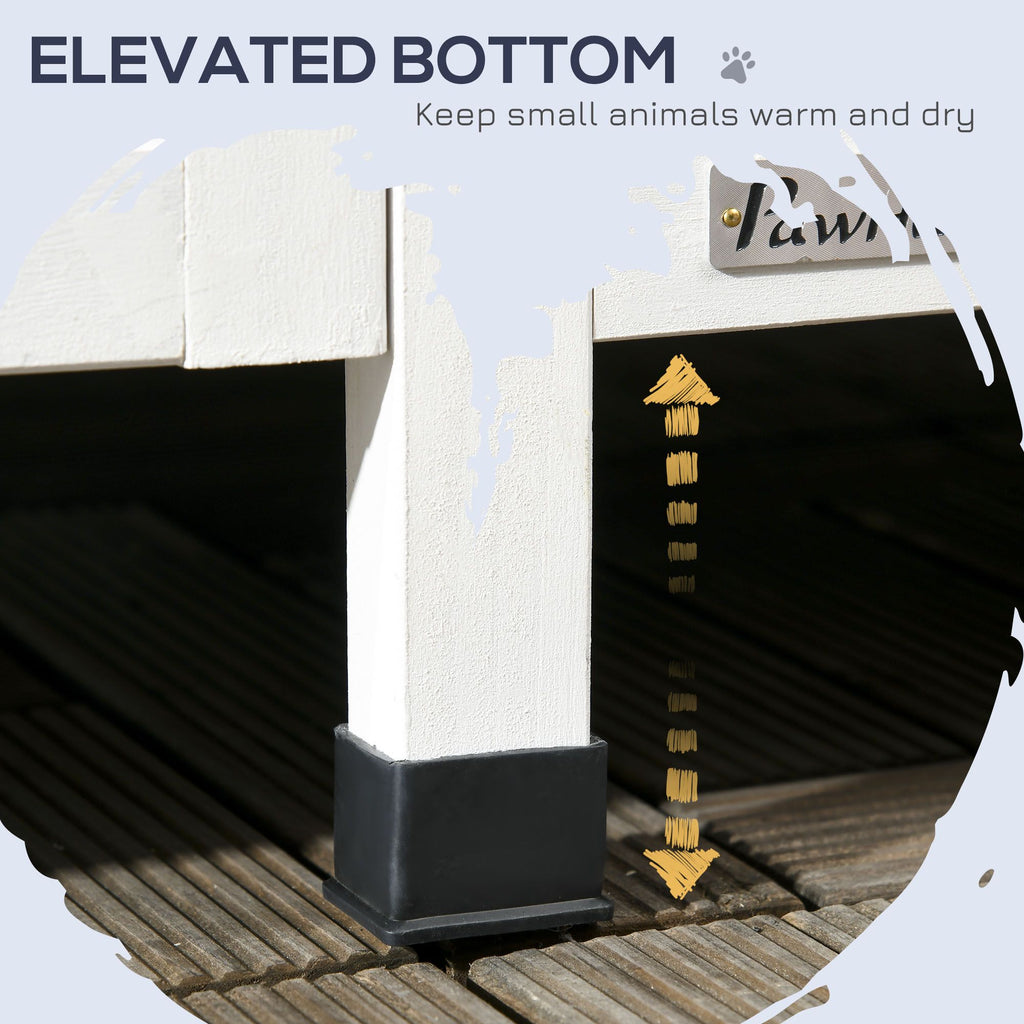 2-Story Outdoor Cat House with Flower Box & Weather Resistant Roof