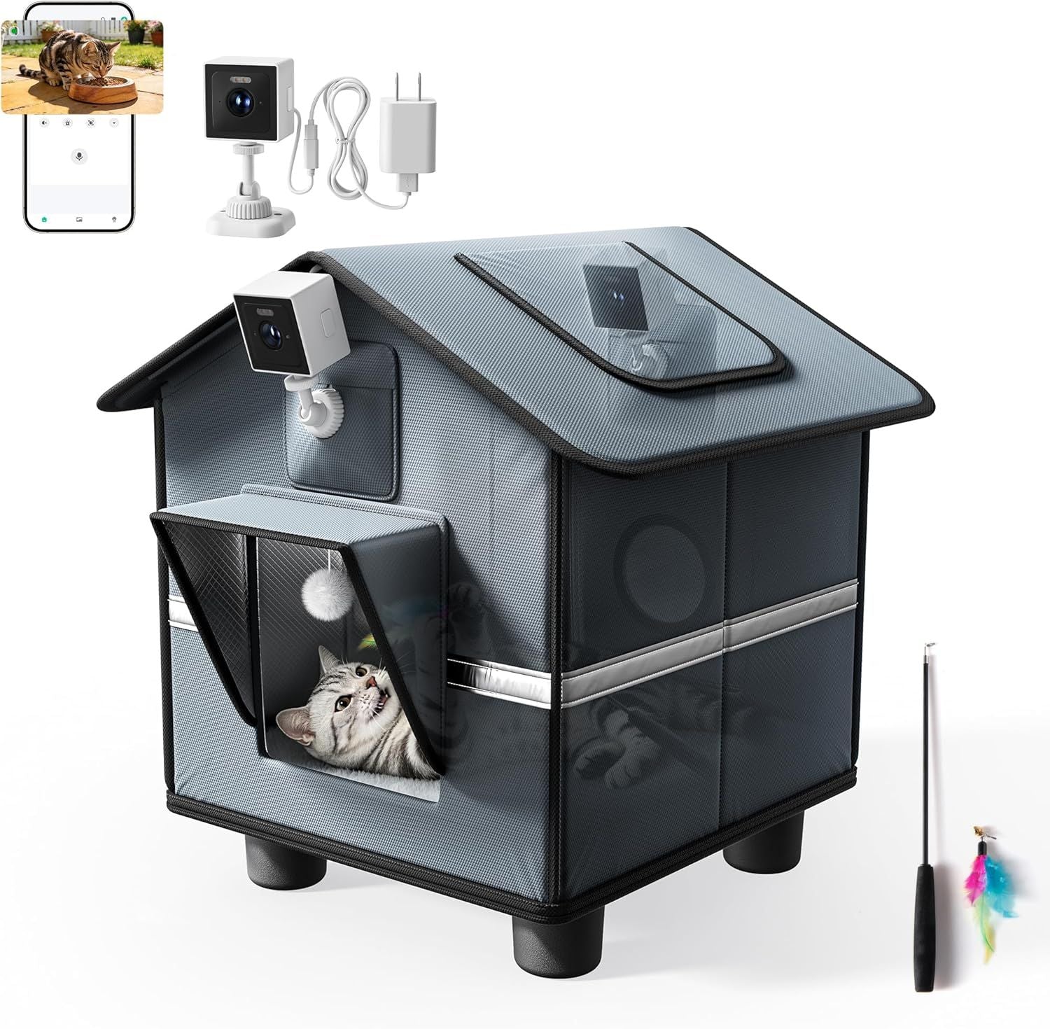 Magnetic Fortress Cat House: Weatherproof, Insulated, Secure Outdoor Shelter