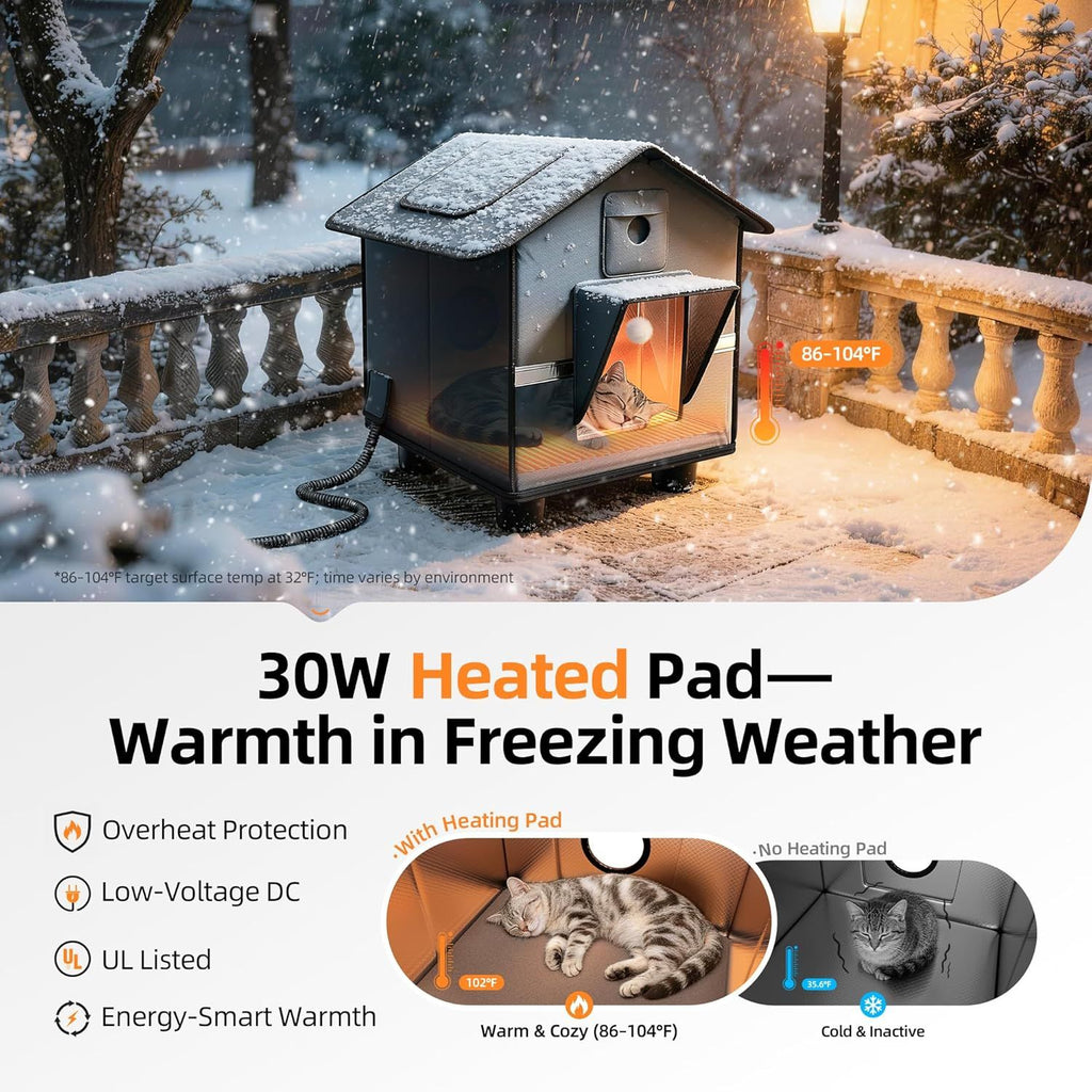 Magnetic Fortress Cat House: Weatherproof, Insulated, Secure Outdoor Shelter