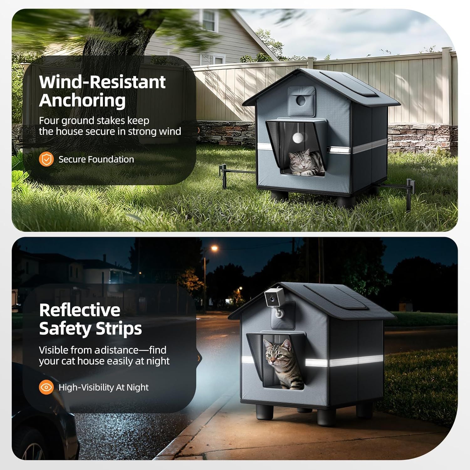 Magnetic Fortress Cat House: Weatherproof, Insulated, Secure Outdoor Shelter