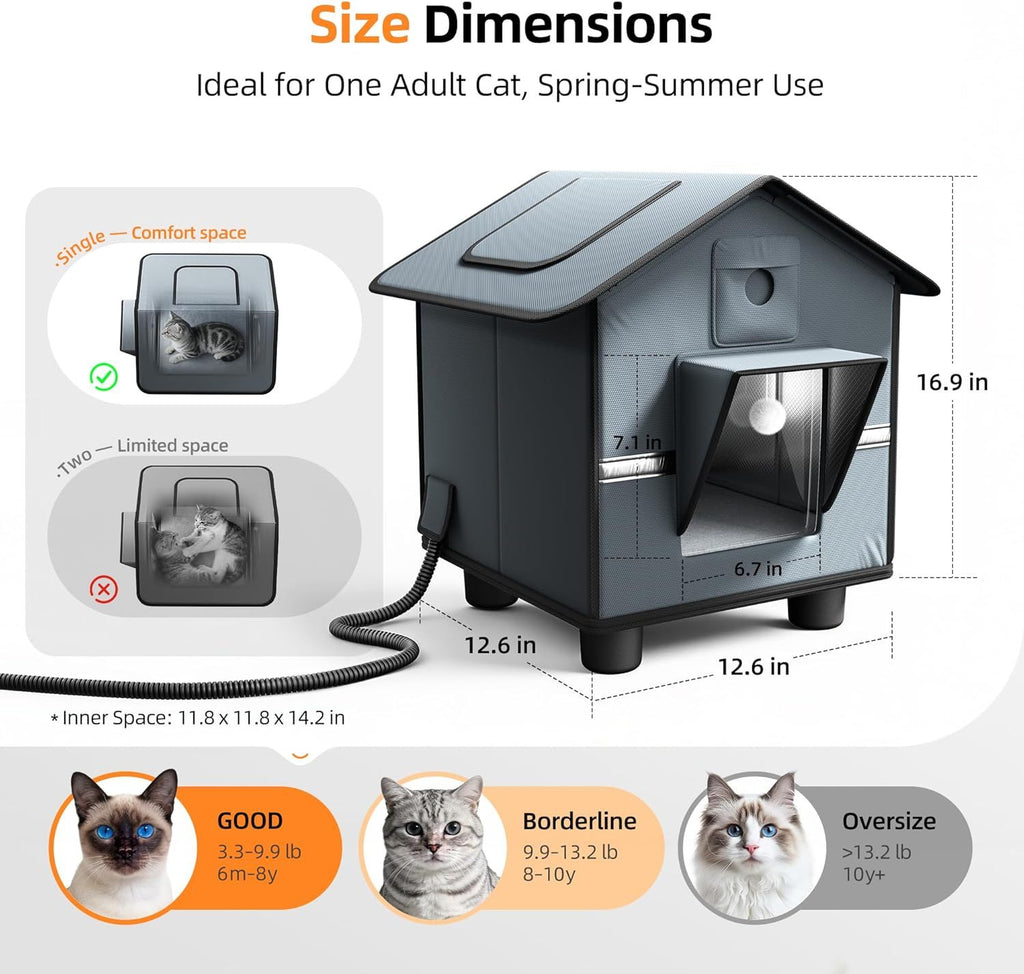 Magnetic Fortress Cat House: Weatherproof, Insulated, Secure Outdoor Shelter