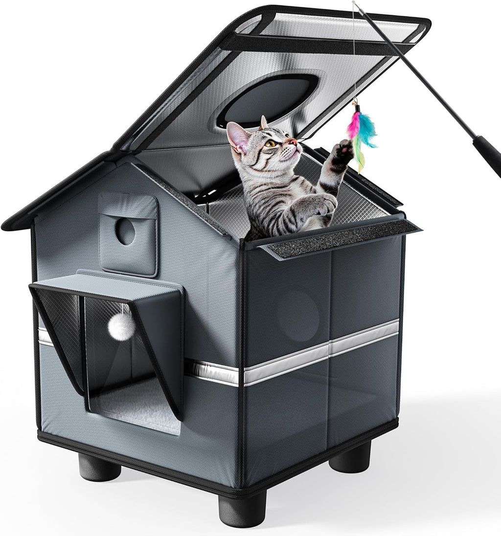 Magnetic Fortress Cat House: Weatherproof, Insulated, Secure Outdoor Shelter