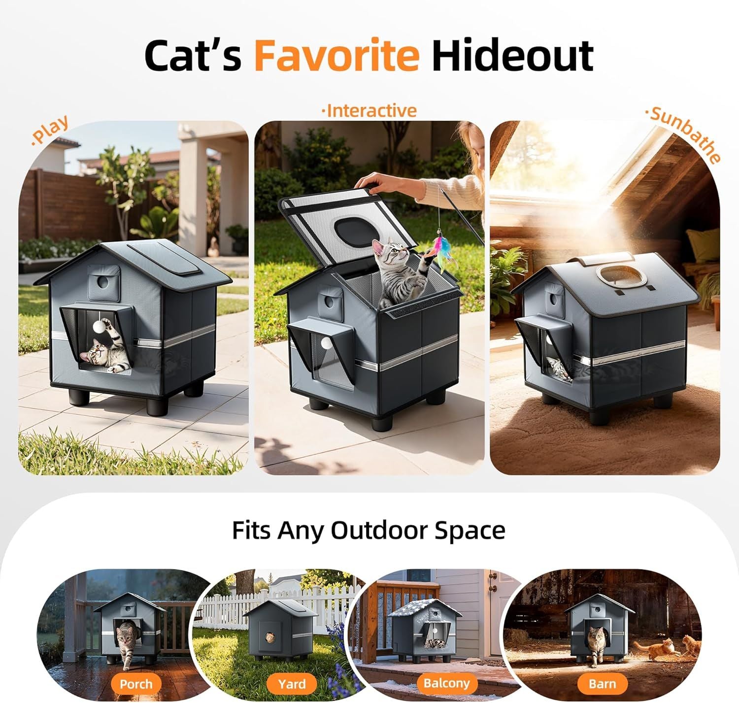 Magnetic Fortress Cat House: Weatherproof, Insulated, Secure Outdoor Shelter