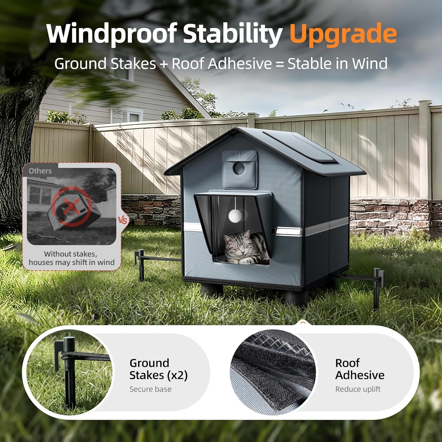 Magnetic Fortress Cat House: Weatherproof, Insulated, Secure Outdoor Shelter