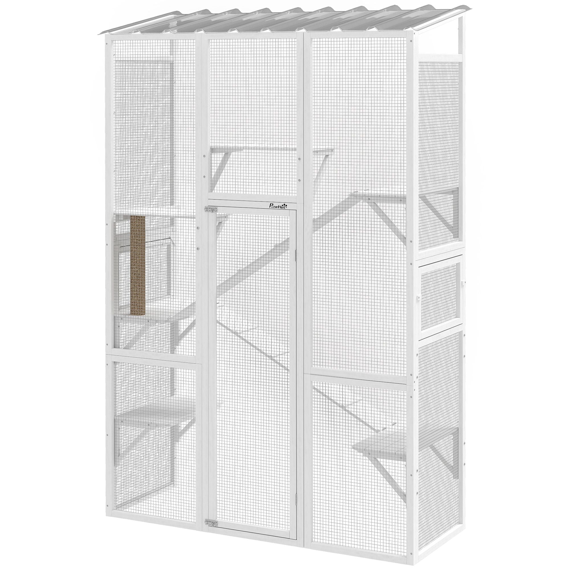 Large Outdoor Catio Enclosure with 6 Jumping Platforms & Scratching Post