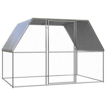 Outdoor Chicken Cage 9.8'x6.6'x6.6'Galvanized Steel