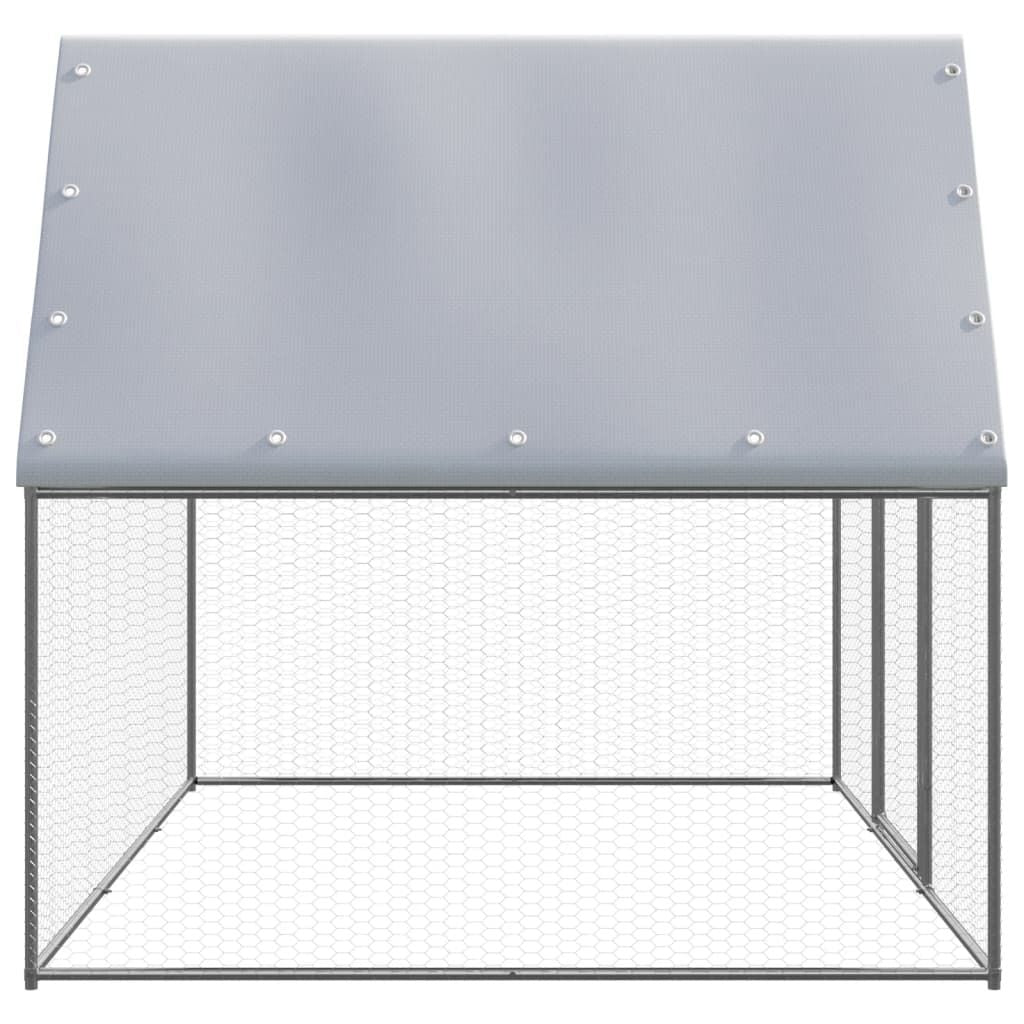 Outdoor Chicken Cage 9.8'x6.6'x6.6'Galvanized Steel
