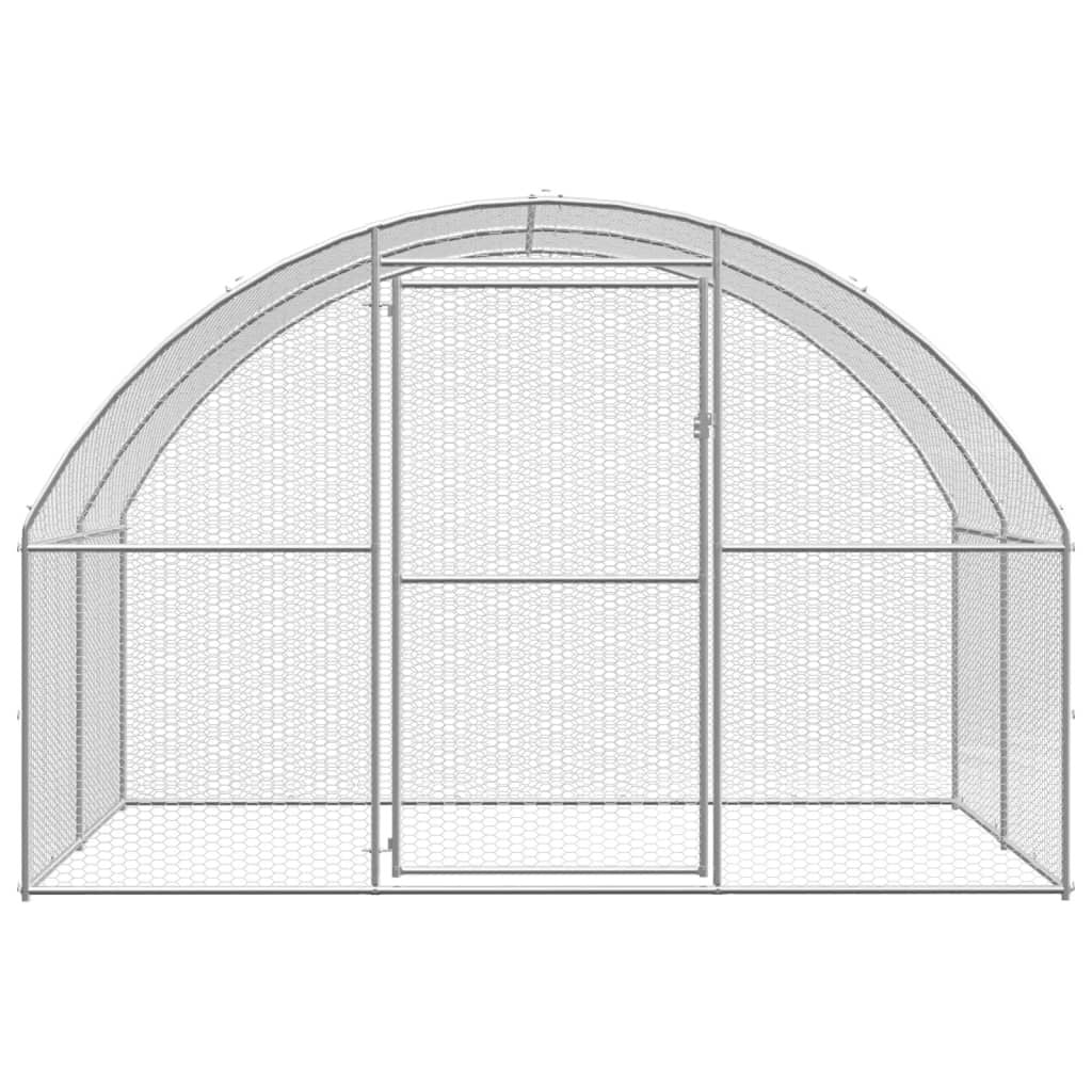 Large Outdoor Galvanized structured Chicken Coop with Extension Frame