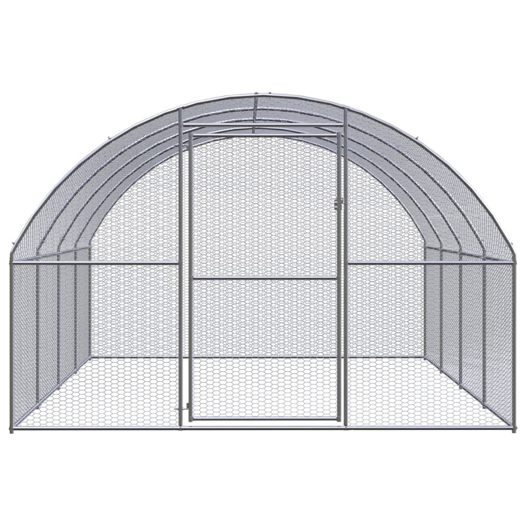 Large Outdoor Galvanized structured Chicken Coop with Extension Frame