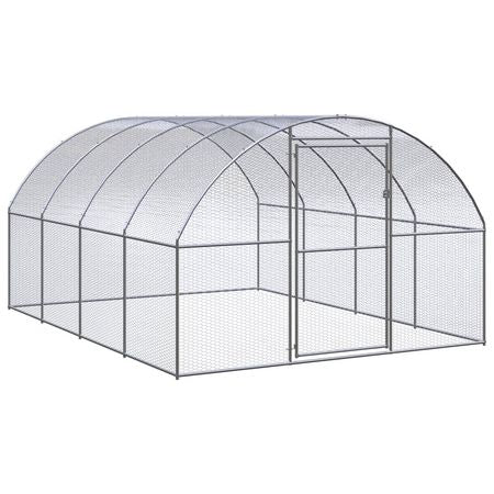 Large Outdoor Galvanized structured Chicken Coop with Extension Frame