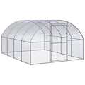 Large Outdoor Galvanized structured Chicken Coop with Extension Frame