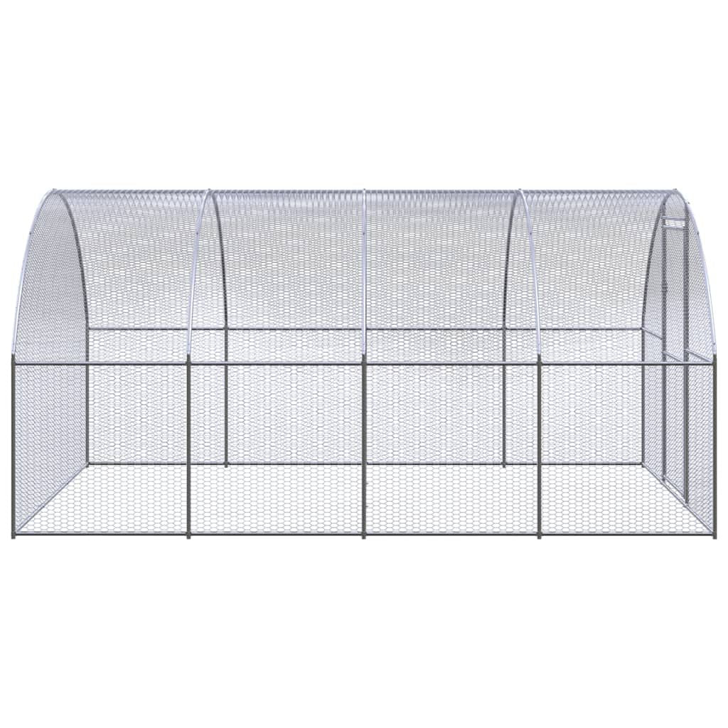 Large Outdoor Galvanized structured Chicken Coop with Extension Frame
