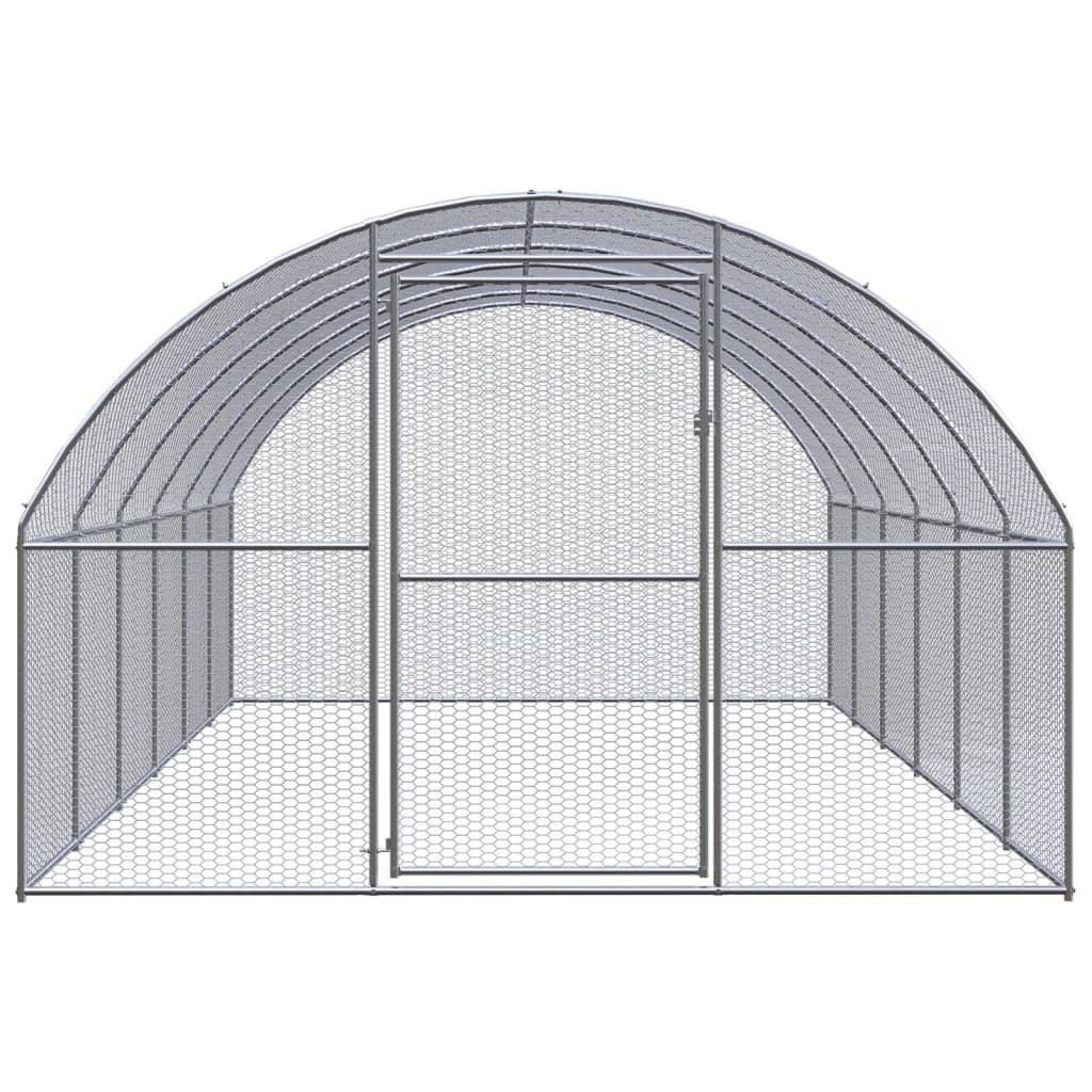Galvanized structured Chicken Coop - Outdoor Poultry Enclosure