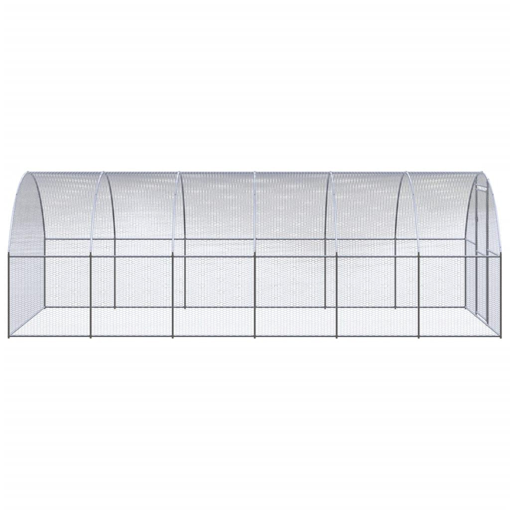 Galvanized structured Chicken Coop - Outdoor Poultry Enclosure