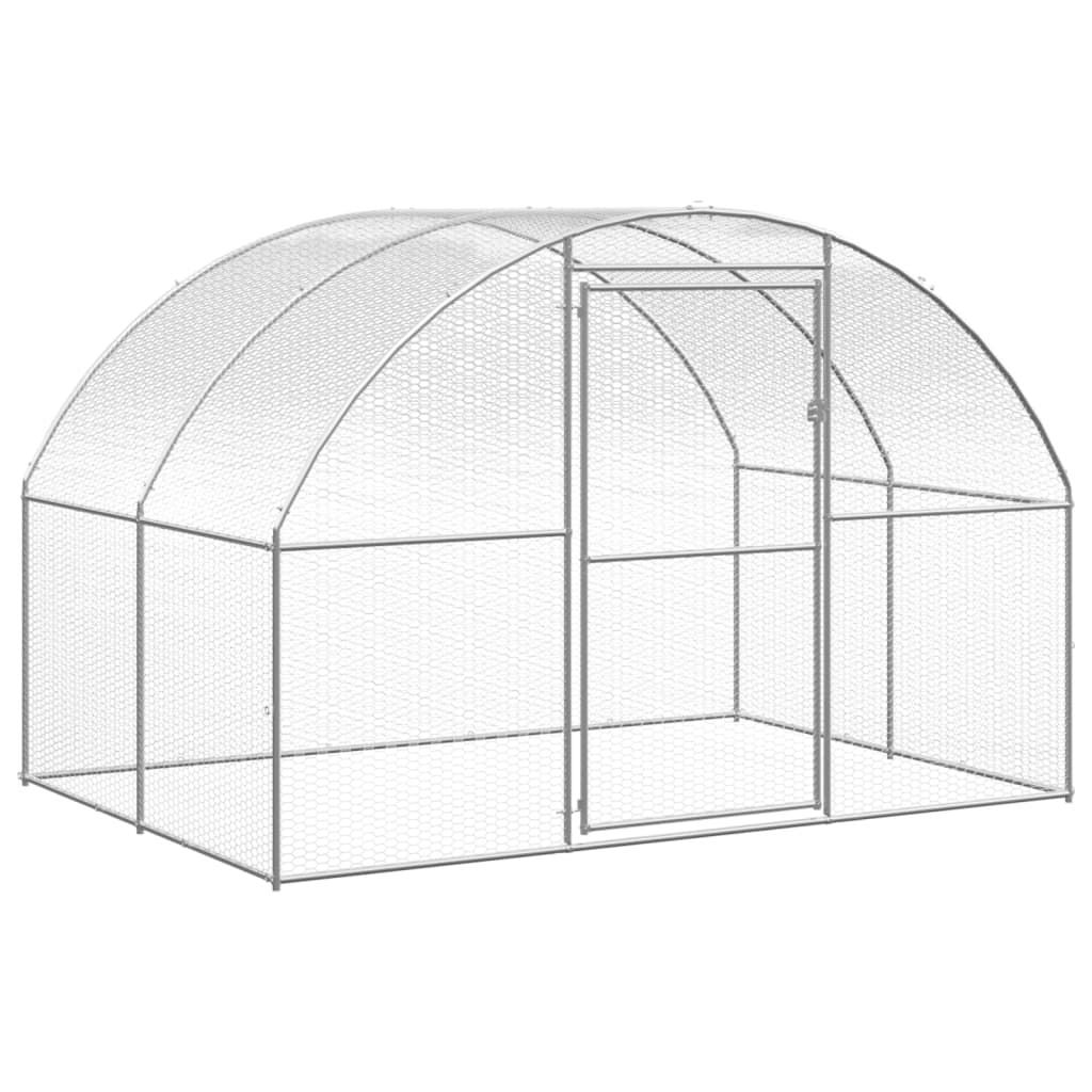 Galvanized structured Chicken Coop - Outdoor Poultry Enclosure