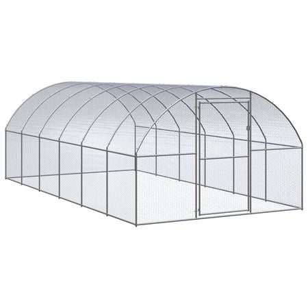 Galvanized structured Chicken Coop - Outdoor Poultry Enclosure