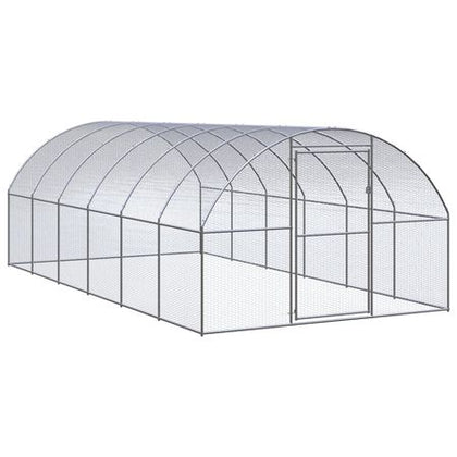 Galvanized structured Chicken Coop - Outdoor Poultry Enclosure