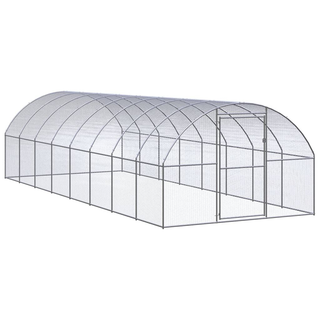 Spacious Galvanized structured Chicken Coop for Outdoor Poultry