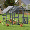 Outdoor Chicken Coop Enclosures 110" Large Kitten Playpen, Upgrade water-ready Cover