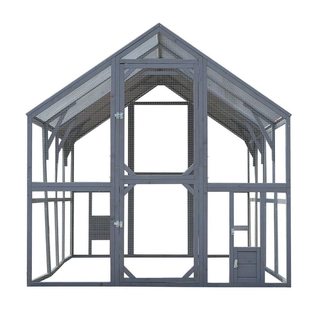 Outdoor Chicken Coop Enclosures 110" Large Kitten Playpen, Upgrade water-ready Cover
