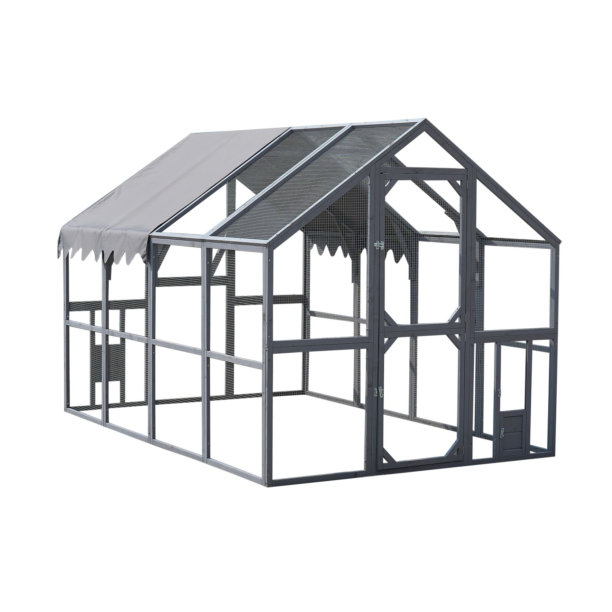 Outdoor Chicken Coop Enclosures 110" Large Kitten Playpen, Upgrade water-ready Cover
