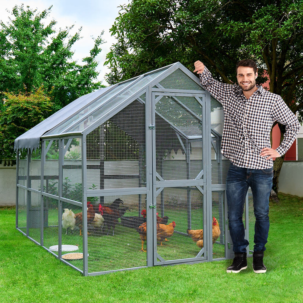 Outdoor Chicken Coop Enclosures 110" Large Kitten Playpen, Upgrade water-ready Cover