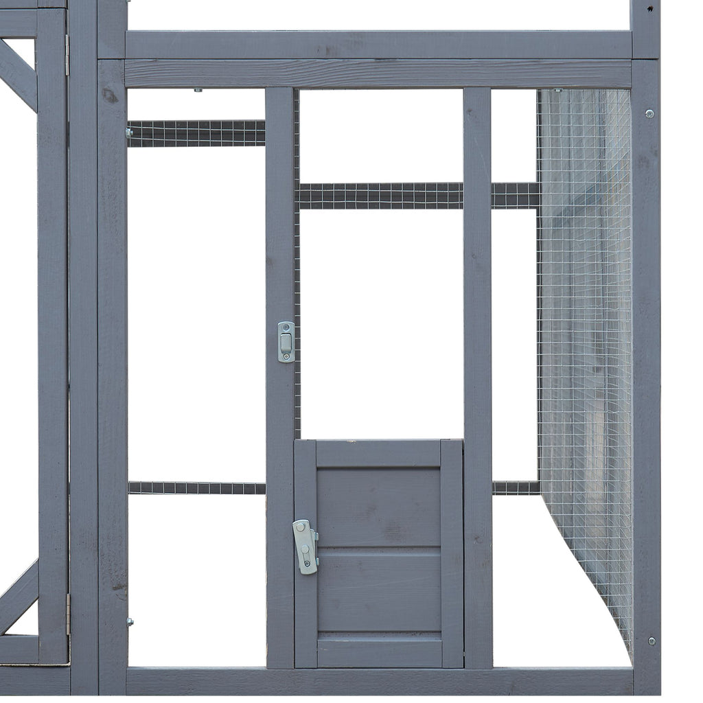Outdoor Chicken Coop Enclosures 110" Large Kitten Playpen, Upgrade water-ready Cover