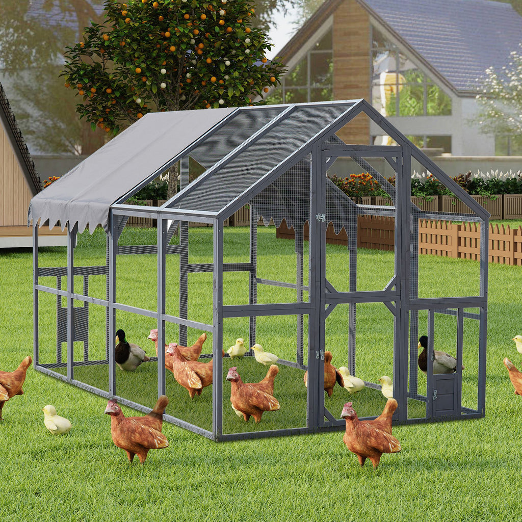Outdoor Chicken Coop Enclosures 110" Large Kitten Playpen, Upgrade water-ready Cover